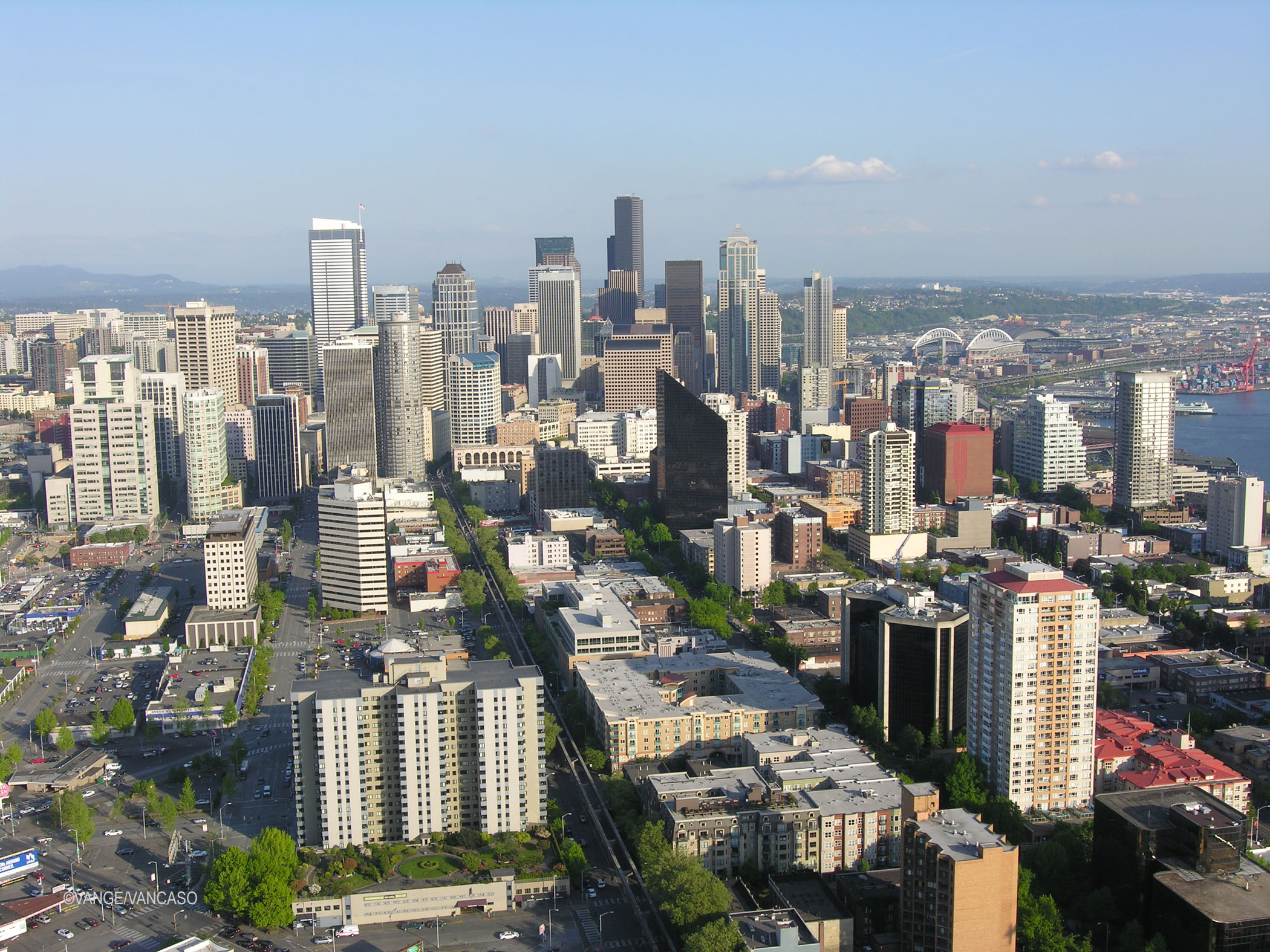 View of Seattle from the Space Needle in Washington