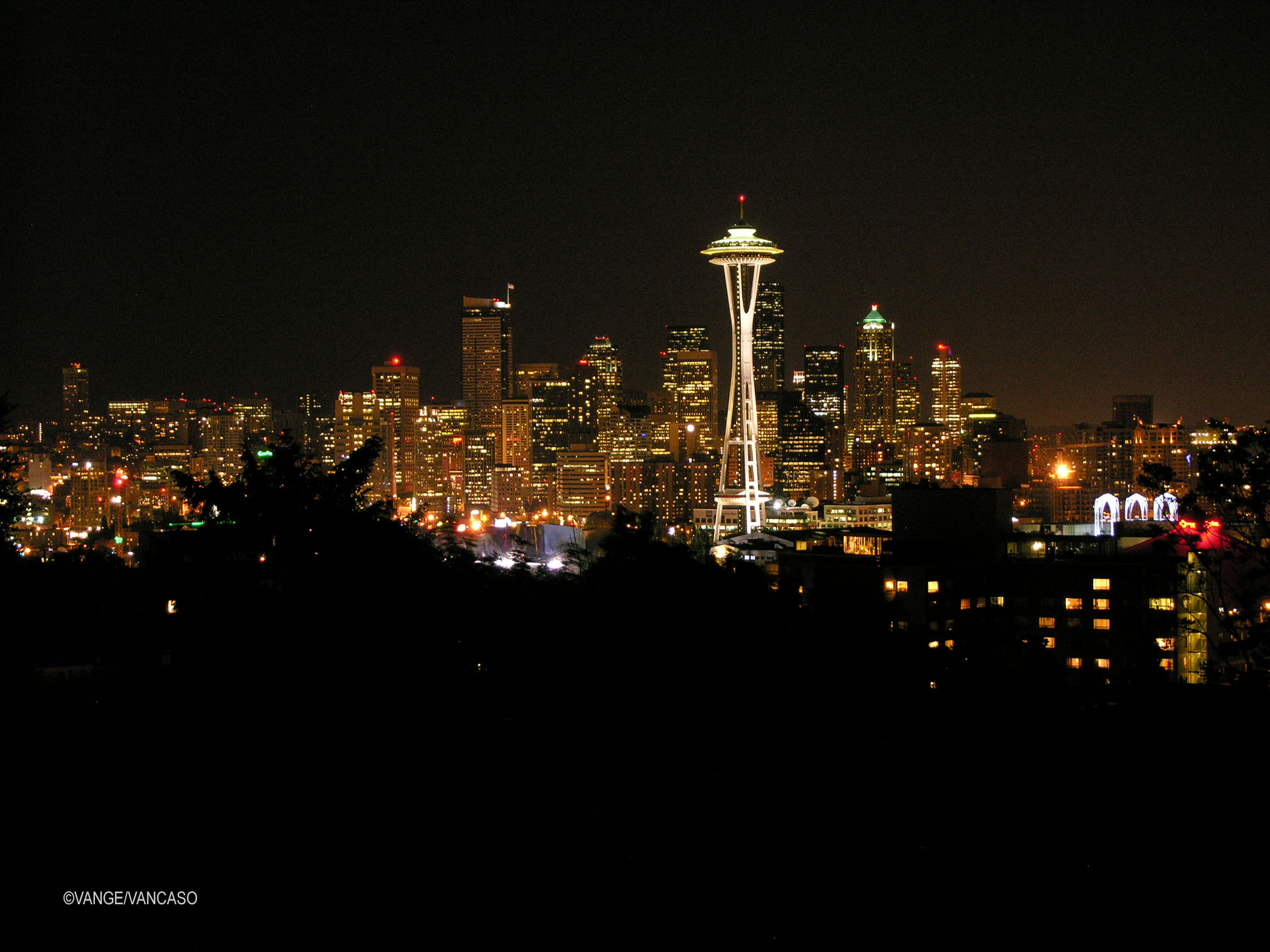 View of Seattle at night