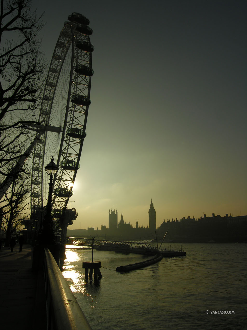 London Eye along the River Thames