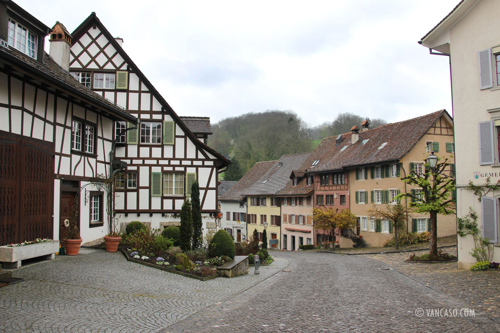 Historic neighborhood in Dielsdorf Switzerland