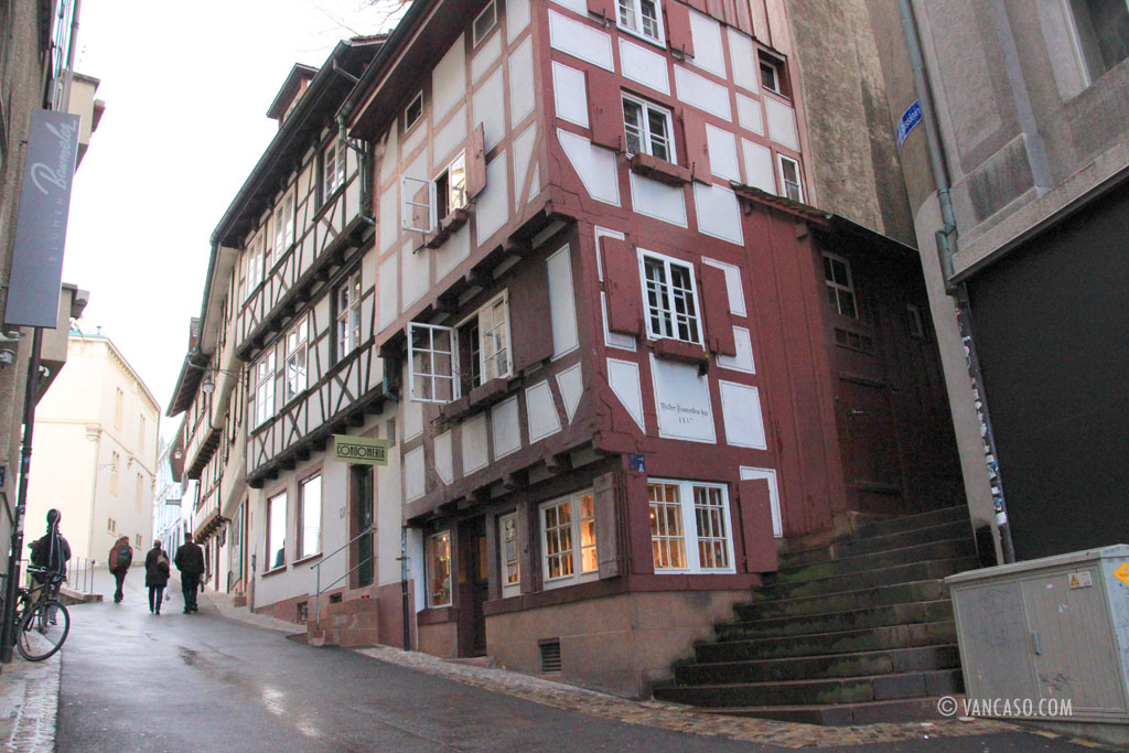 medieval streets in Basel Switzerland