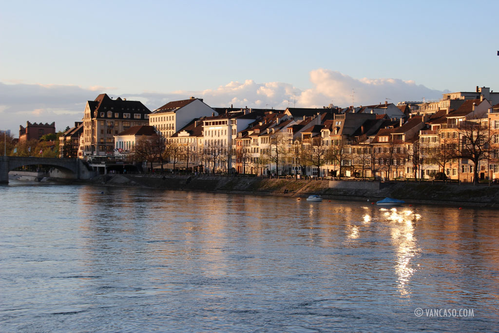 the Rhine River in Basel Switzerland