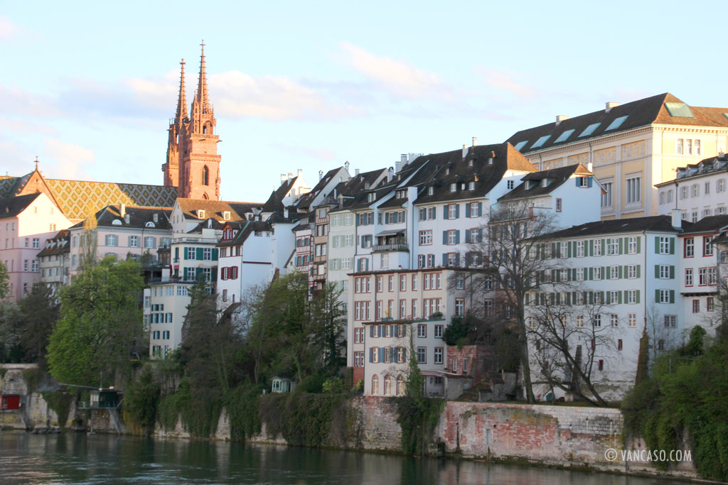 Basel along the Rhine River in Switzerland