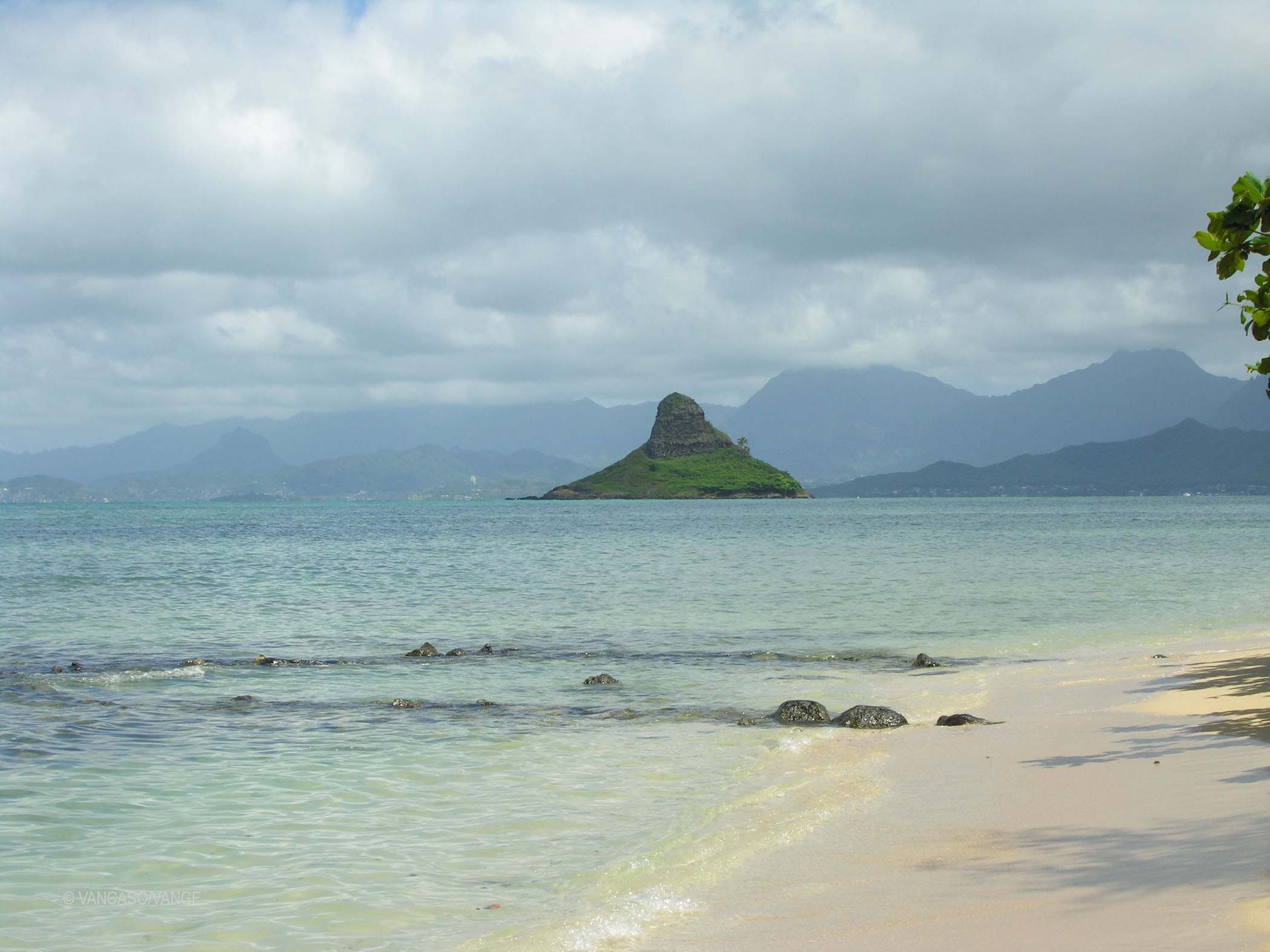 Chinaman's Hat Island off the shores of Oahu, Hawaii