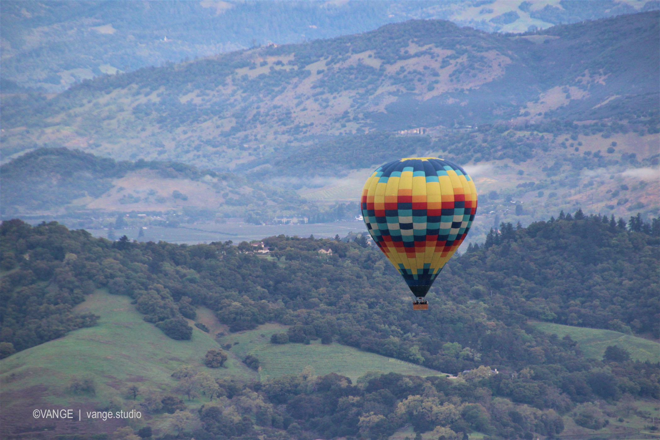 Balloon Ride by Vange over Napa Valley