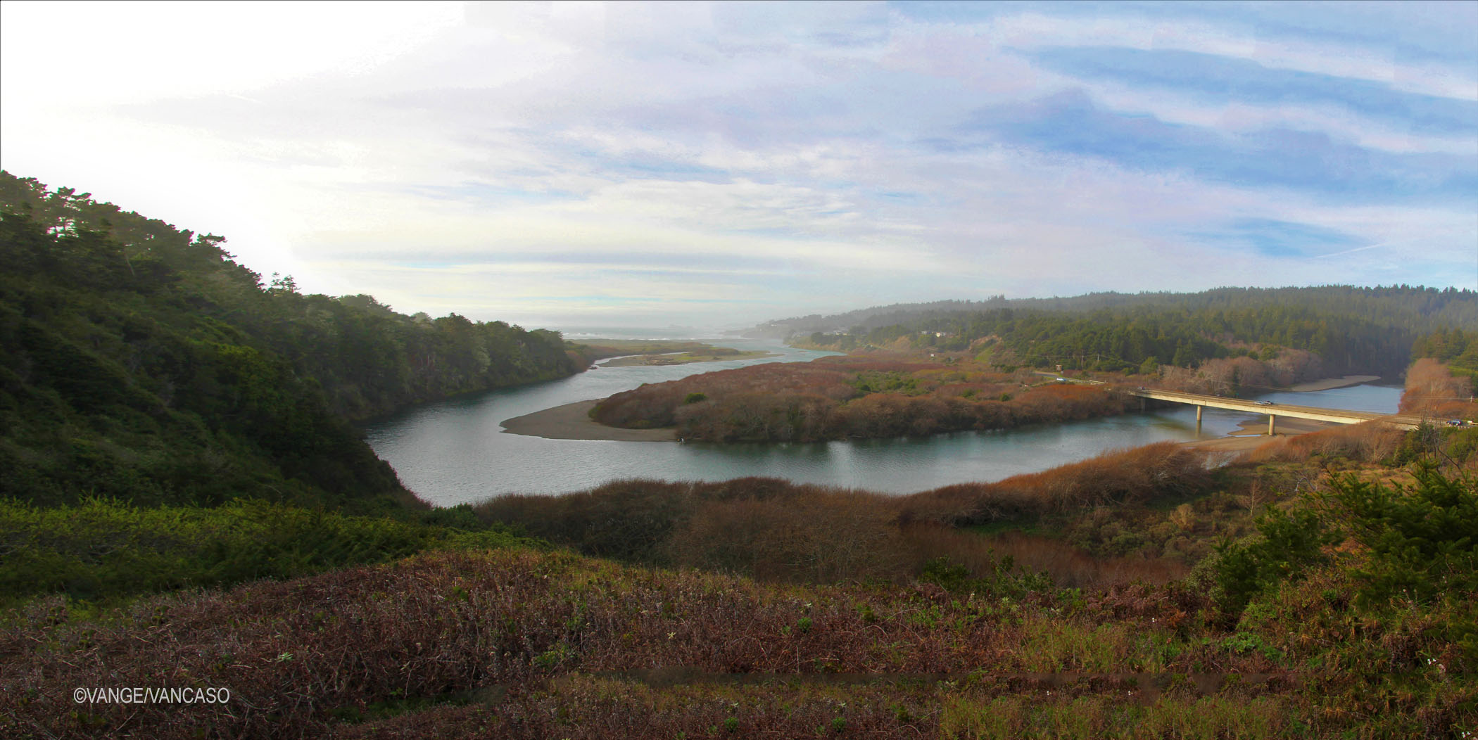The Russian River at Jenner, CA, USA