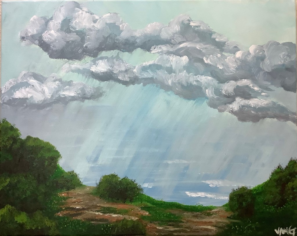 Gloomy Day by the Ocean painting by vange